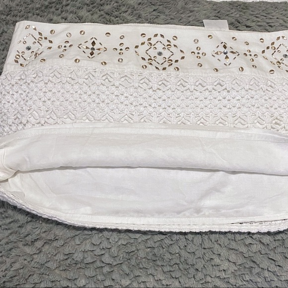 Hollister White Crochet Mini Skirt Size 00 Junior - Picture 13 of 15